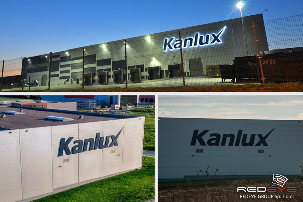 litery kanlux podswietlane od tylu halo dibond